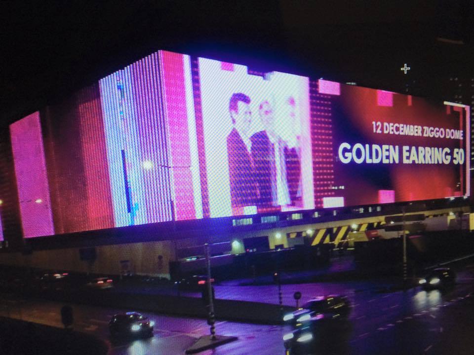 Golden Earring video wall announcement Ziggo Dome Amsterdam December 12 2015